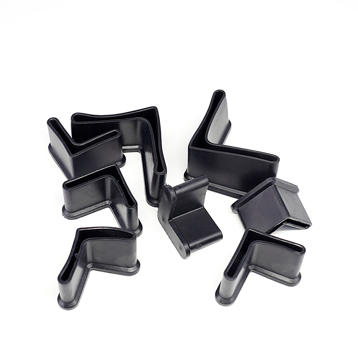 4 Pcs L-shaped PVC Foot Protector Cover Triangle Angle Iron Foot Rubber Pad Non-Slip Shelf Table Furniture Feet Leg Pads Floor