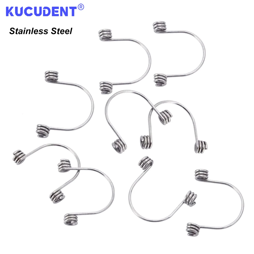 10 stks/pak Tandheelkundige Koppelveren Orthodontische Voorste Tanden Koppelveren Rechthoekige Grote/Kleine/Midden Rvs Lente