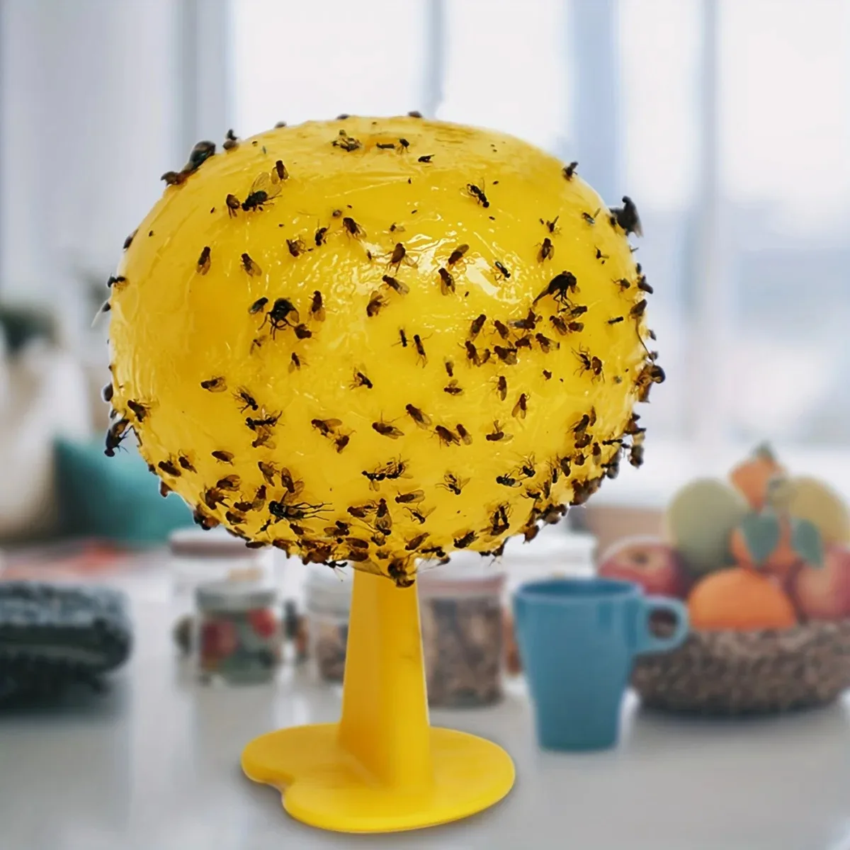 1pc, 과일 파리 공 플라이 볼 트랩 끈적 곤충 공 감귤류 바늘 말벌 노란색 녹색 모기 공 트랩 버그 트랩