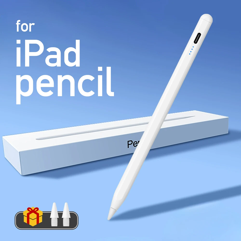 Eingabestift für Apple Pencil mit LED-Betriebsanzeigen, Palm Rejection Touch Pencil für 2022 2021 2020 2019 2018, iPad-Bleistift