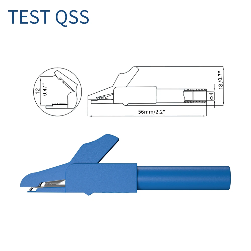 Kit de cables de prueba para multímetro QSS, conector Banana de 4MM a pinza de cocodrilo, cable de prueba con sonda de prueba, Kit de sondas traseras, pinza de cocodrilo Q.T8008