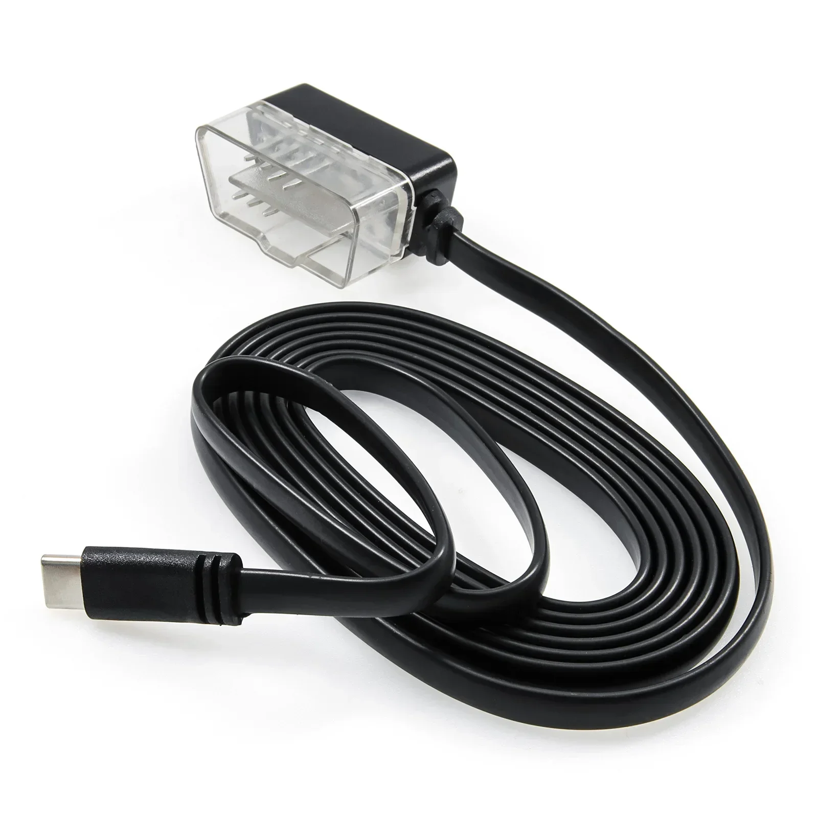 1.7m tipo-c mini cabo de conexão usb para obdii head up display p24 p10 scanner de carro obd2 cabo de extensão conector adaptador ecu