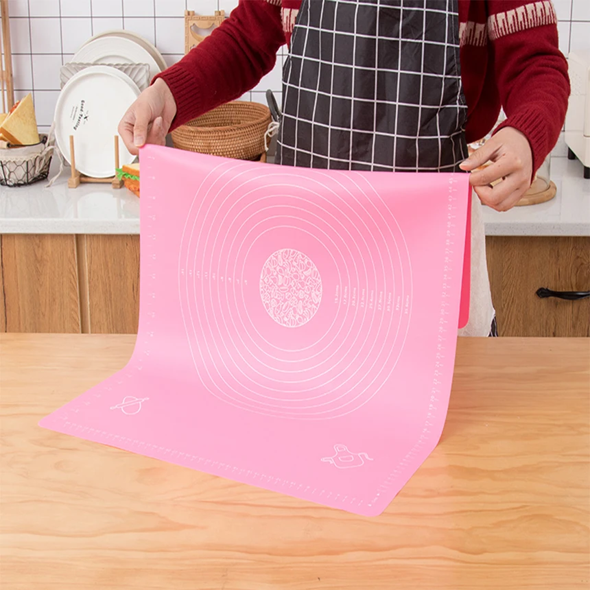 Rolling Mat Kneading Matหนาซิลิโคนแป้งพิซซ่าในครัวเรือนแผงเบเกอรี่เครื่องมือ