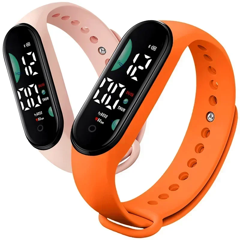Nuevo reloj deportivo de movimiento para mujer, reloj de pulsera Digital LED electrónico, reloj impermeable táctil de silicona Simple informal a la moda