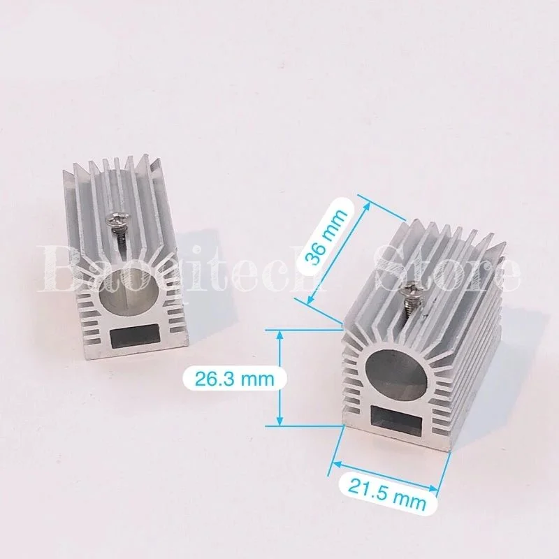 Soporte de módulo láser de 12mm, disipador de calor láser de 12mm de apertura, soporte de disipador de calor de aluminio, posicionamiento con soporte de ajuste universal