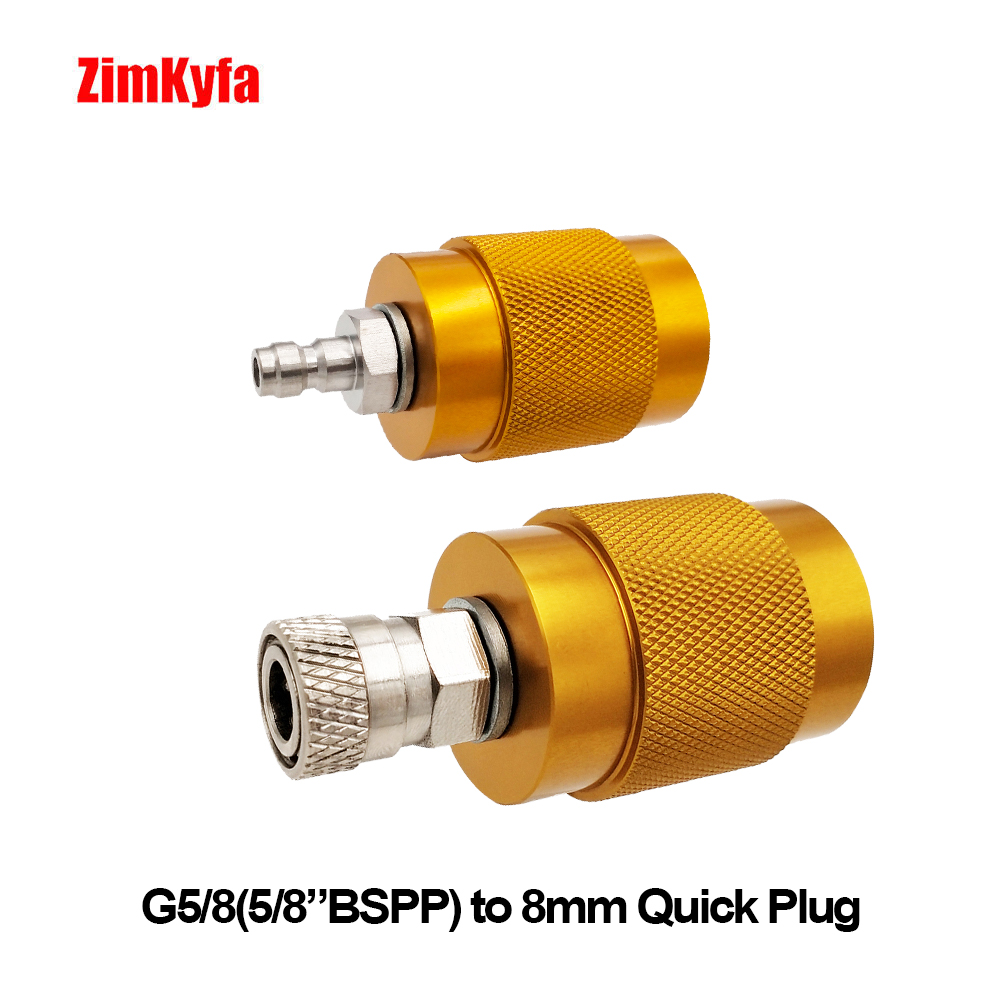 G5/8 5/8" BSPP DIN 300Bar Adapter zum Tauchen, Luftfüllstation, Ventilaufladung, mit 8 mm männlicher oder weiblicher Schnellkupplungssockel