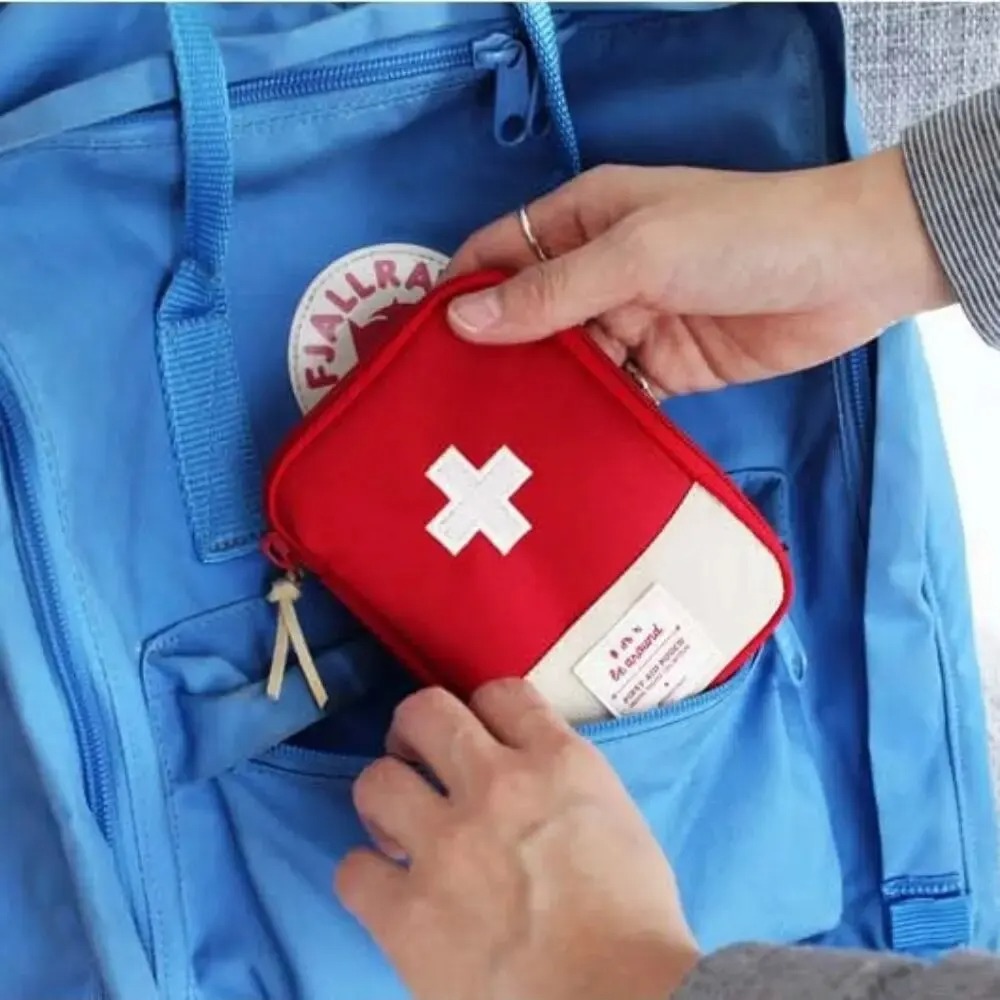 Botiquín pequeño de primeros auxilios para el hogar, almacenamiento de medicina para el hogar, Mini caja pequeña portátil para viajes al aire libre, botiquín de primeros auxilios médicos