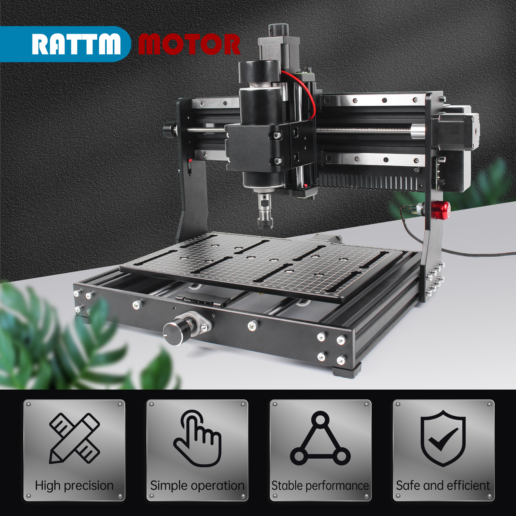 【IVA libre de la UE】 500W 3020 plus CNC enrutador de madera grabado láser fresadora cortadora GBRL Control 220V de alta precisión
