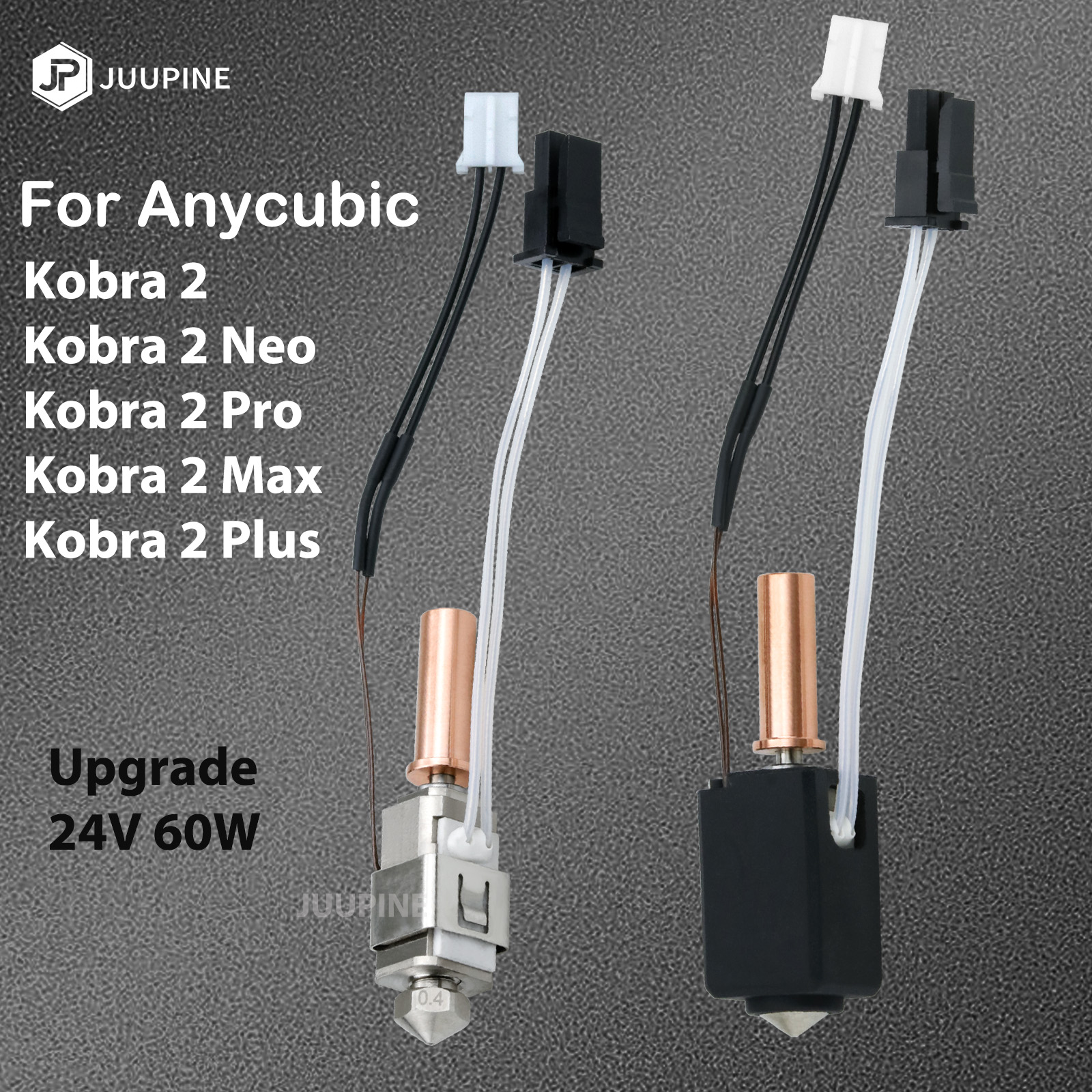 สําหรับ Anycubic Kobra 2 Hotend Anycubic Kobra 2 Max Hotend อัพเกรดความเร็วสูง 24V 60w เครื่องทําความร้อนเซรามิค Thermistor Kobra 2 Pro