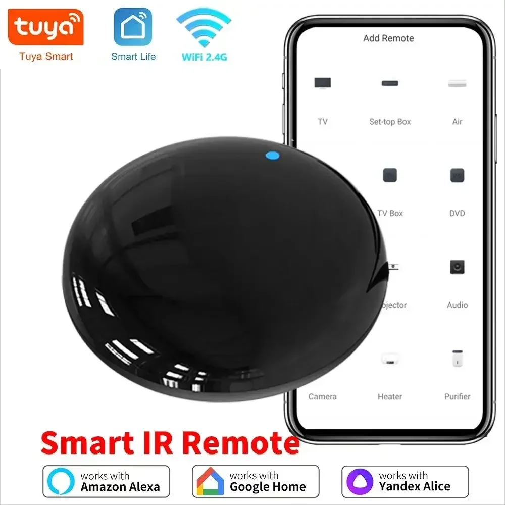 Tuya Smart IR-afstandsbediening IR-afstandsbediening Wifi Smart Life Universele DIY-bediening Vervang TV DVD-afstandsbediening Werkt met Alexa Google Hom