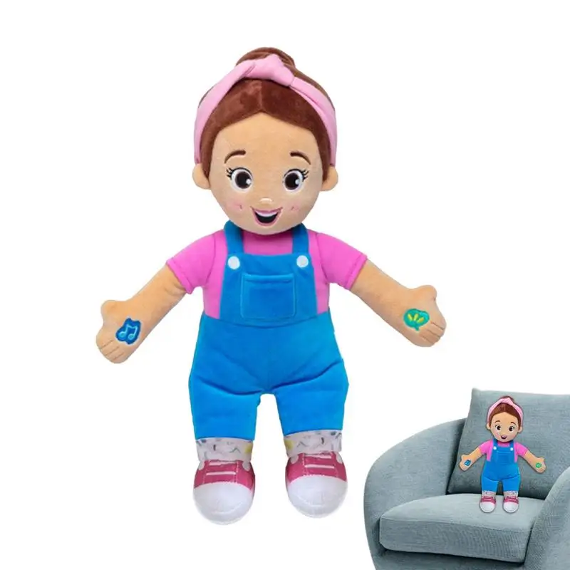 การ์ตูน MS Rachel ตุ๊กตาของเล่นตุ๊กตาพูดร้องเพลงหมอนเด็กทารกเด็กวัยหัดเดิน Sleeping Plush ตุ๊กตาของขวัญวันเกิดสําหรับเด็กผู้หญิง