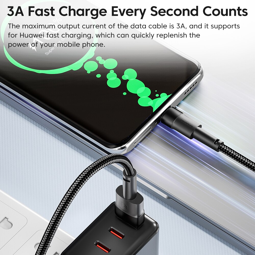 Toocki 2 uds 3A Cable USB tipo C para Realme Xiaomi Samsung Cable de carga rápida cargador USB C Cable de datos para iPad Samsung Poco 1m 2m