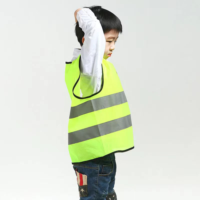 Gilet di sicurezza per bambini Abbigliamento riflettente Gilet protettivo per bambini Gilet di sicurezza fluorescente giallo ad alta visibilità per la scuola all'aperto
