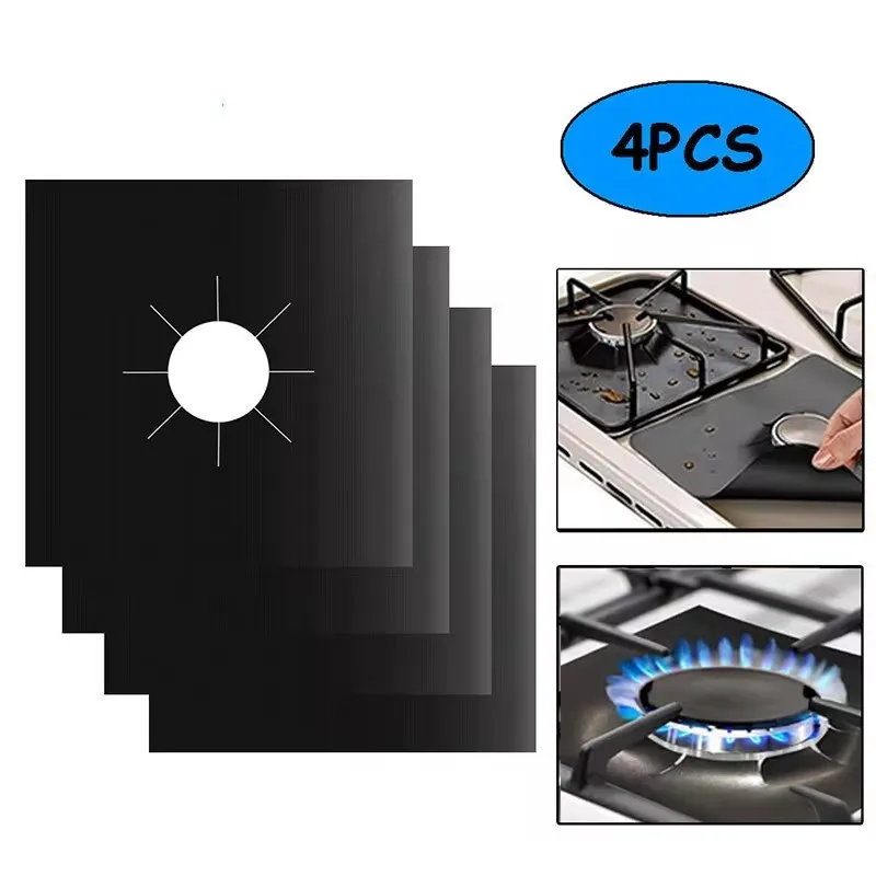 4 pçs 8 pçs fogão de churrasco capa protetora 27cm fogão a gás superfície almofada protetora acessórios limpeza cozinha