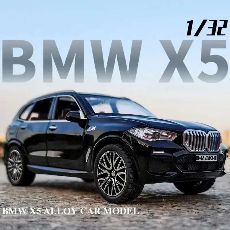 1:32 bmw x5 suv liga modelo de carro diecasts veículos de brinquedo de metal modelo de carro alta simulação coleção som luz brinquedo das crianças presente
