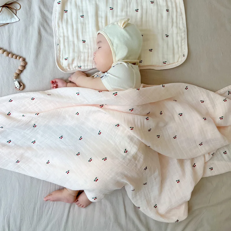 아기 Swaddle 랩 신생아 아기 액세서리에 대 한 코 튼 모슬린 담요 유아 수신 담요 Swaddle 부드러운 거 즈 목욕 타월