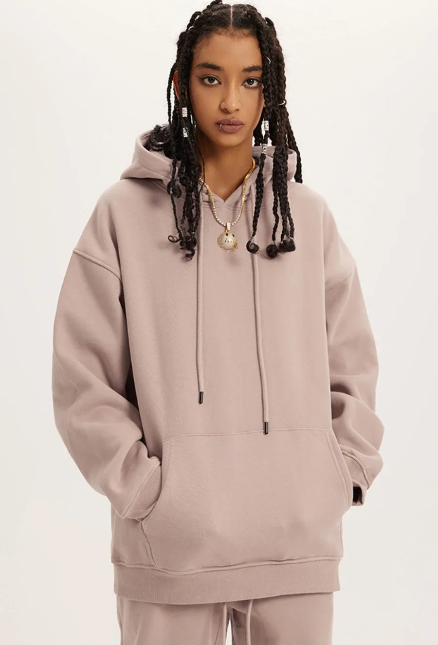 Sumuyoo Fashion Hoodies Set Women Sweatshirt Oversized Hoodies Female Warm Sporty Jacket Solid Color Plush Couple Pullovers
