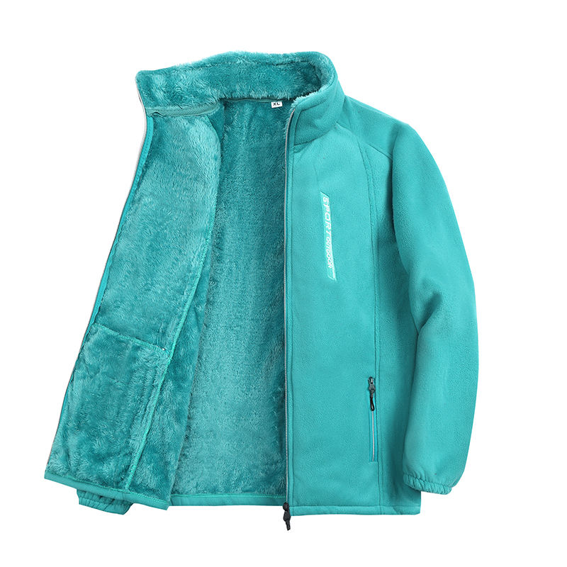Herbst Winter Polar Fleece warmen Mantel Frauen Sweatshirt Outdoor Sport lässig Reiß verschluss Strickjacke Jacke Top schlanke Teenager Paar