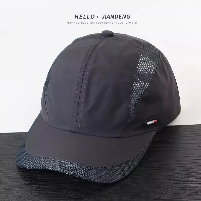 Berretto da baseball ad asciugatura rapida Cappello traspirante in rete per sport all'aria aperta per uomo Berretto regolabile da golf per escursionismo portatile da pesca Sunbonnet