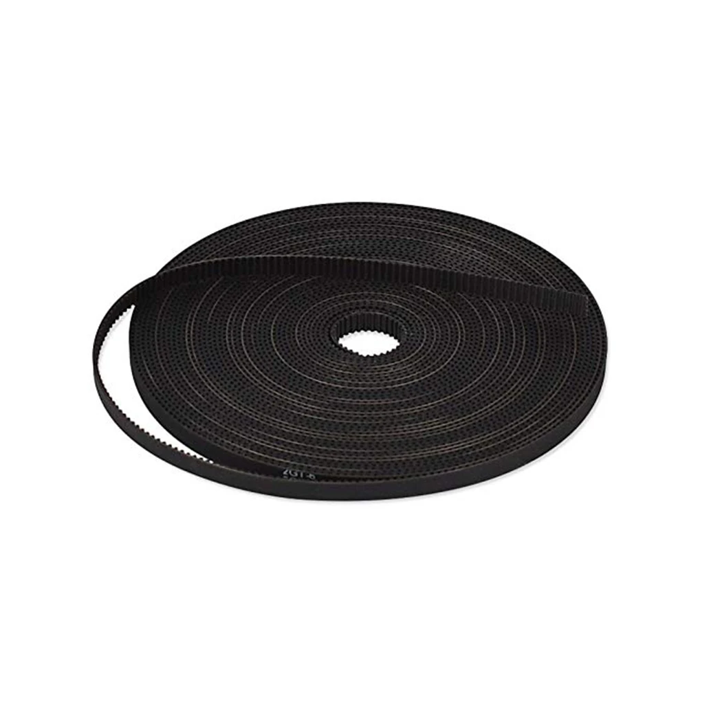 Correia dentada gt2 de impressão 3d, correia dentada aberta gt2 2mm passo 6mm largura fibra de vidro de borracha adequada para reprap prusa mendel rostock