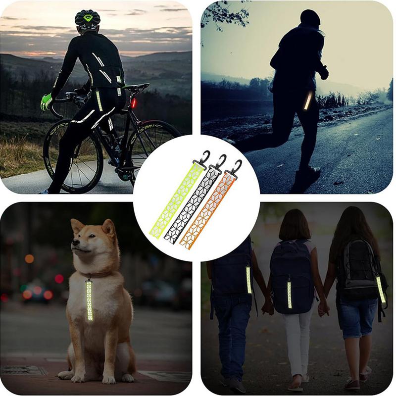 Reflective Straps For Backpack Safety Reflective Clothing Keychain Pendant Lightweight And Portable Outdoor Tool For Running