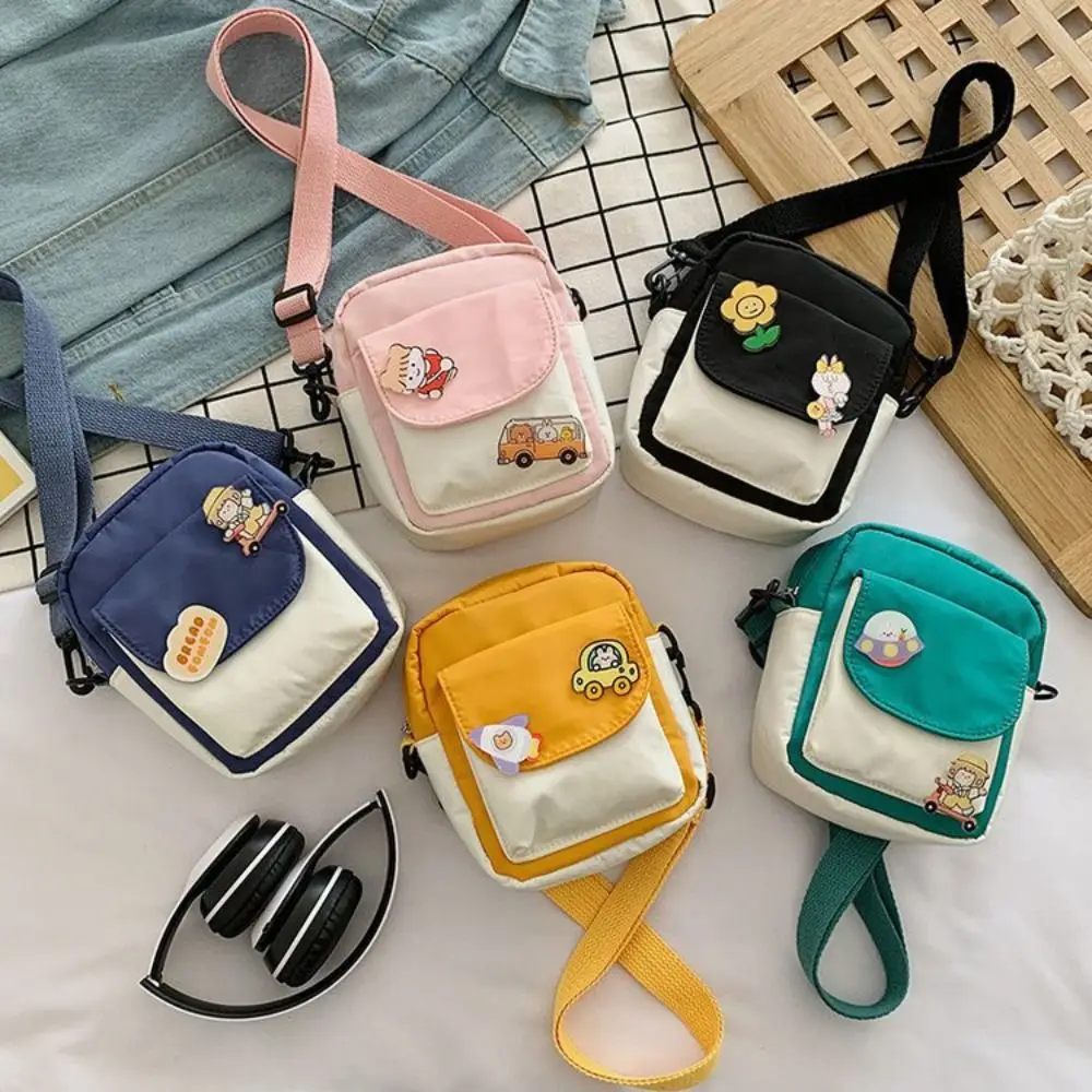 Nylonowe Mini Torebki na Ramię dla Dziewczynek Śliczne Kreskówkowe Torby Crossbody Wytrzymałe Śliczne Małe Torebki Portmonetki na Monety dla Małych Dziewczynek
