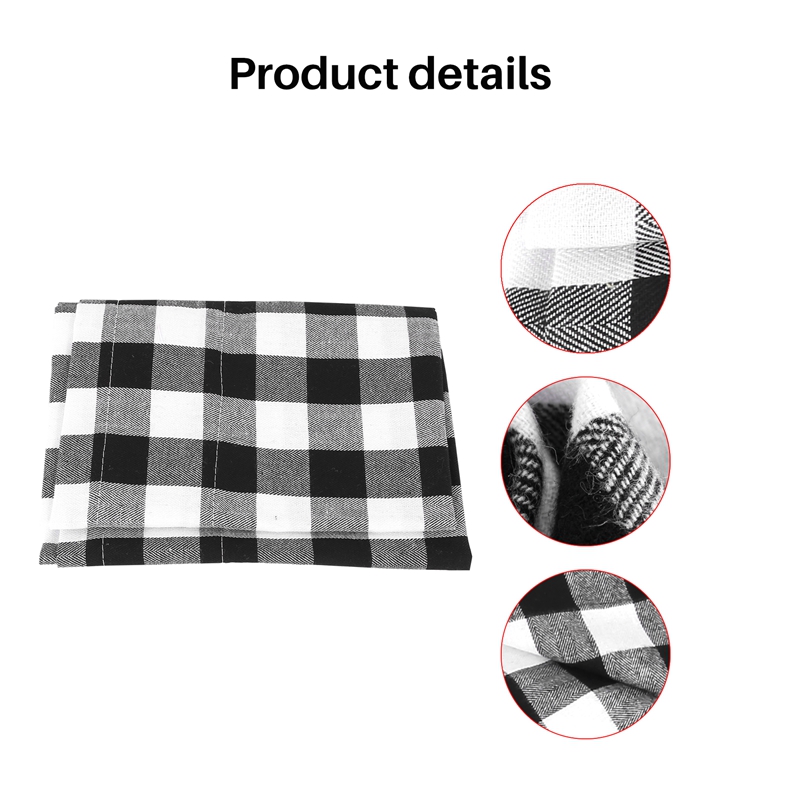 Buffalo Xadrez Valances para cozinha, Farmhouse Check, Janela Tratamento Decor, preto e branco