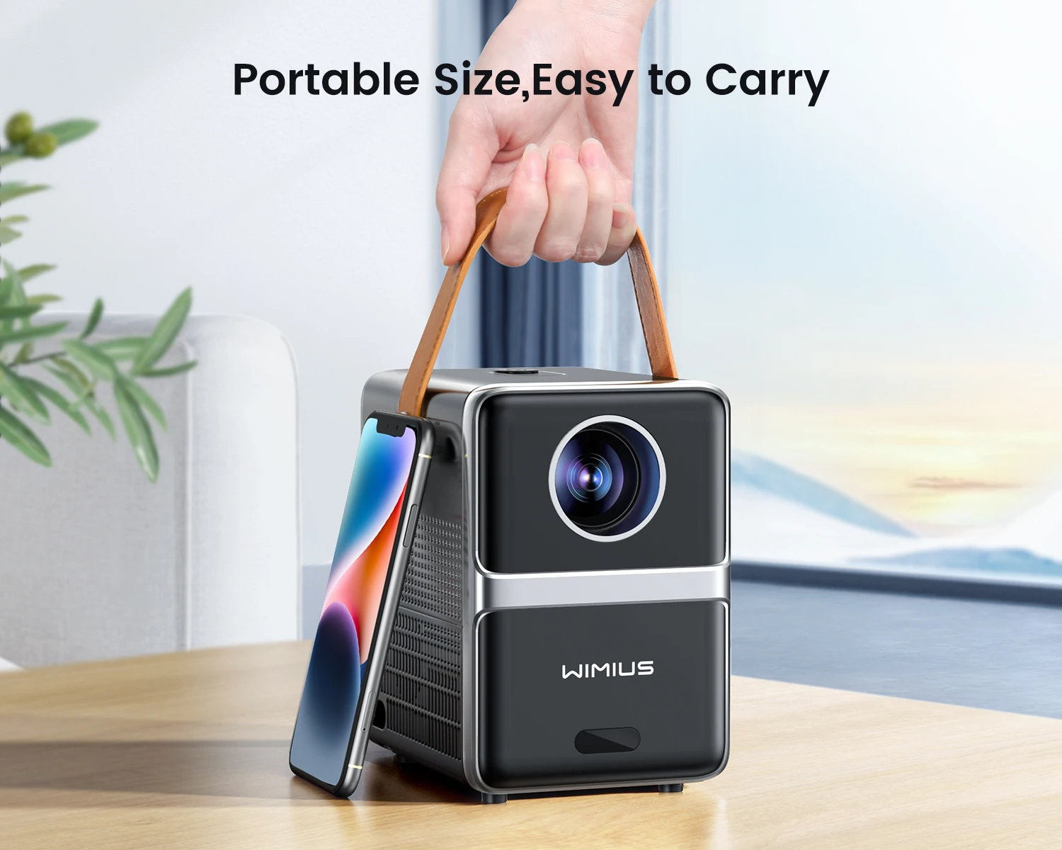 Wimius Portable 1080P Projector 18000L 5G WiFi Bluetooth Theater Projector Support Full HD 1080P Display Home Cinema Projector