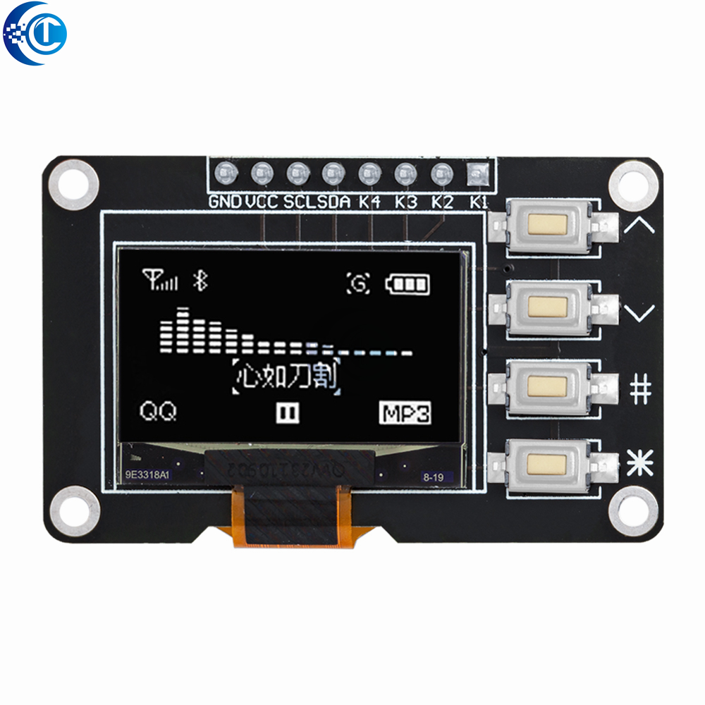 product 0.96 inch OLED IIC White/YELLOW BLUE/BLUE 12864 OLED Display with 4x4 key I2C SSD1315 LCD Screen Board for Arduino