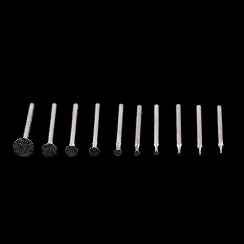 10 pezzi di accessori per punte da trapano diamantate, impugnatura a T ultra sottile per set di strumenti per incisione, lucidatura, intaglio della pietra, 2,35 mm