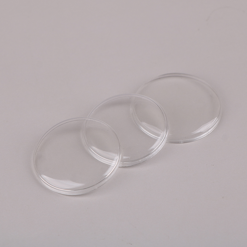 Montre de poche vintage en cristal acrylique, type gras, vieux miroir, 29.7-31.6mm, 1 pièce