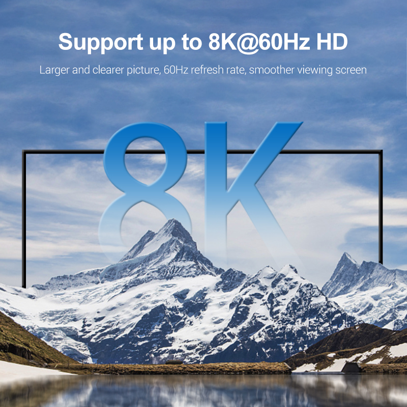 Adaptador compatível com hdmi mini/micro hdmi para hdmi adaptador 8k 60hz 4k 120hz/144hz conversor macho para fêmea para hdtv laptop ps5