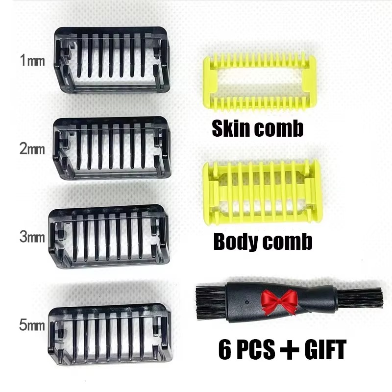 New 2/4/6 PCS Guide Comb Guards for One Blade QP2520 QP2515 QP2620 QP6510 QP6520 QP6530 Beard Trimmer Shaver Replacement Kit