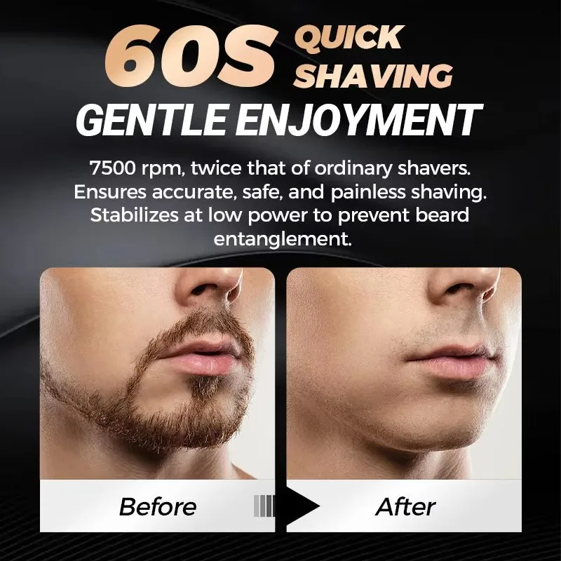 2025 New Upgraded Mini Double Head Electric Shave Magnetic Suction Men's USB Rechargeable Portable Waterproof Shaver