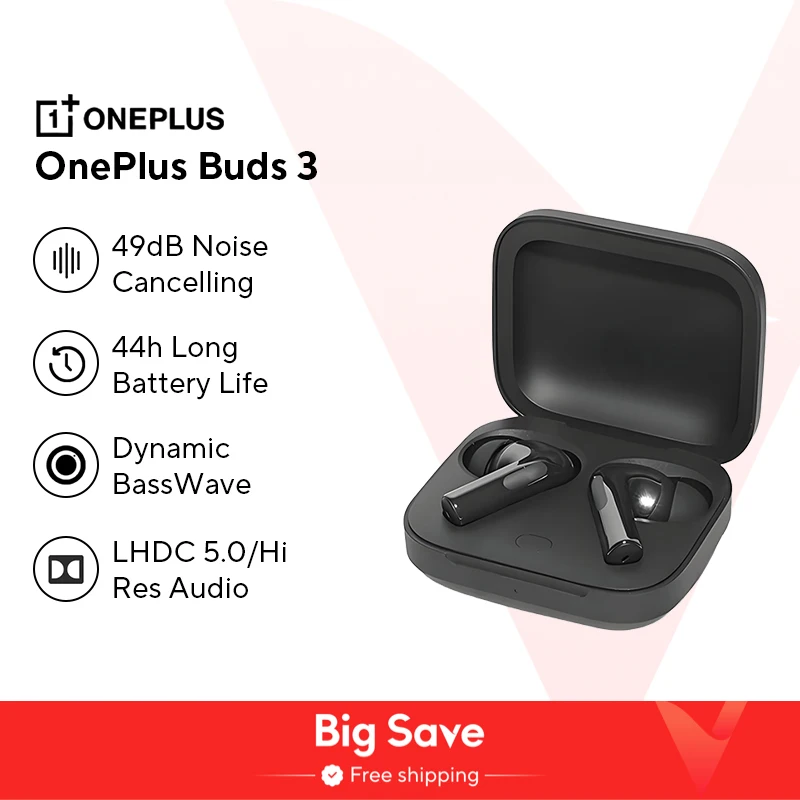 Глобальная версия OnePlus Buds 3 TWS наушники 49 дБ с активным шумоподавлением Bluetooth 5,3 настоящие беспроводные наушники-вкладыши