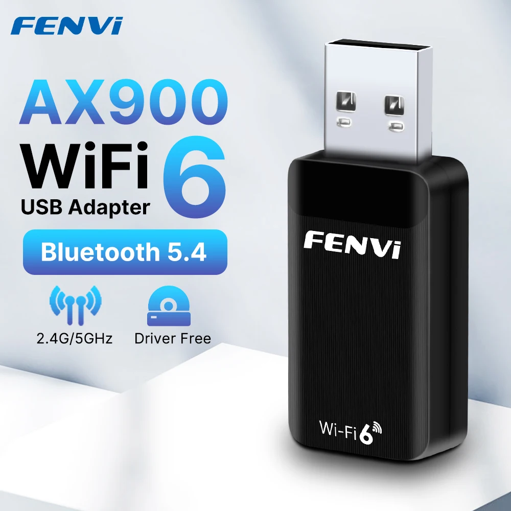 Fenvi AX900 Bluetooth 5,4 adaptador USB WiFi 6 Mini USB Dongle 5G/2,4G tarjeta de red WiFi6 de doble banda controlador receptor inalámbrico gratis