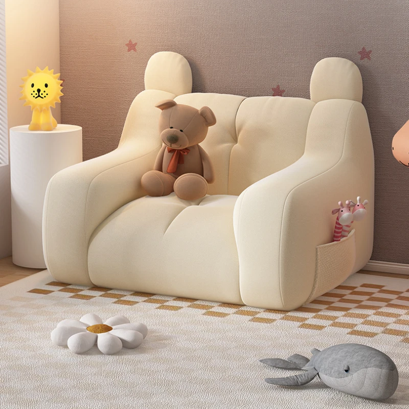 Children’s Sofa Reading Book Corner Chair Lazy Bean Bag Stool for Kindergarten Cute Small Sofa for Boys Reading Chair