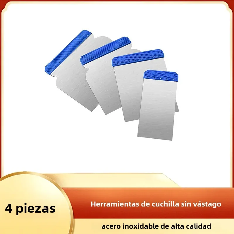 Kit de herramientas de pintura con hoja sin vástago, cuchillos de llenado continental seriosos buenos, rápidos de usar para reparación de paneles de yeso en el hogar, 4 Uds.