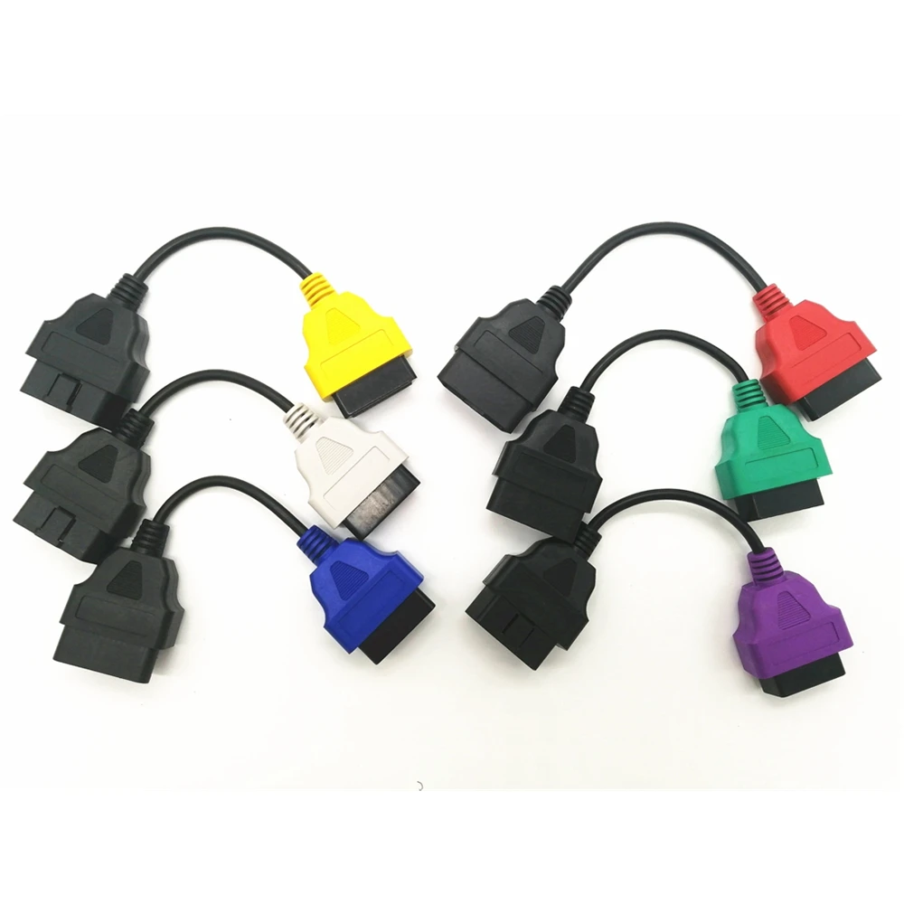 OBD 2 autoscanner connector MultiECUScan diagnostische adapterkabel voor multi ECU-scan voor Fiat ECU-scan 6 kleuren