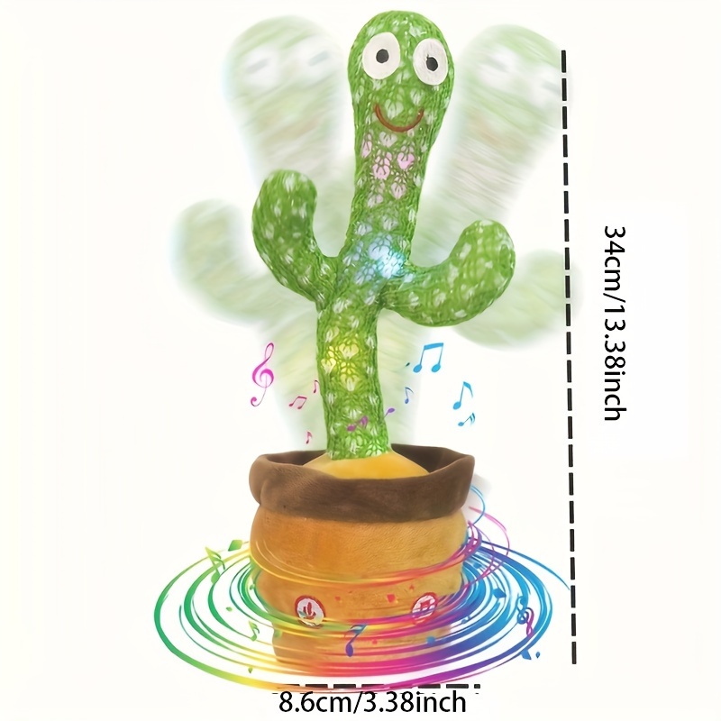 Pratend cactusspeelgoed Dansende cactus Babyspeelgoed met verlichting Zingen Heffen Cactus Babyspeelgoed Herhaal wat je zegt Cactusrecord