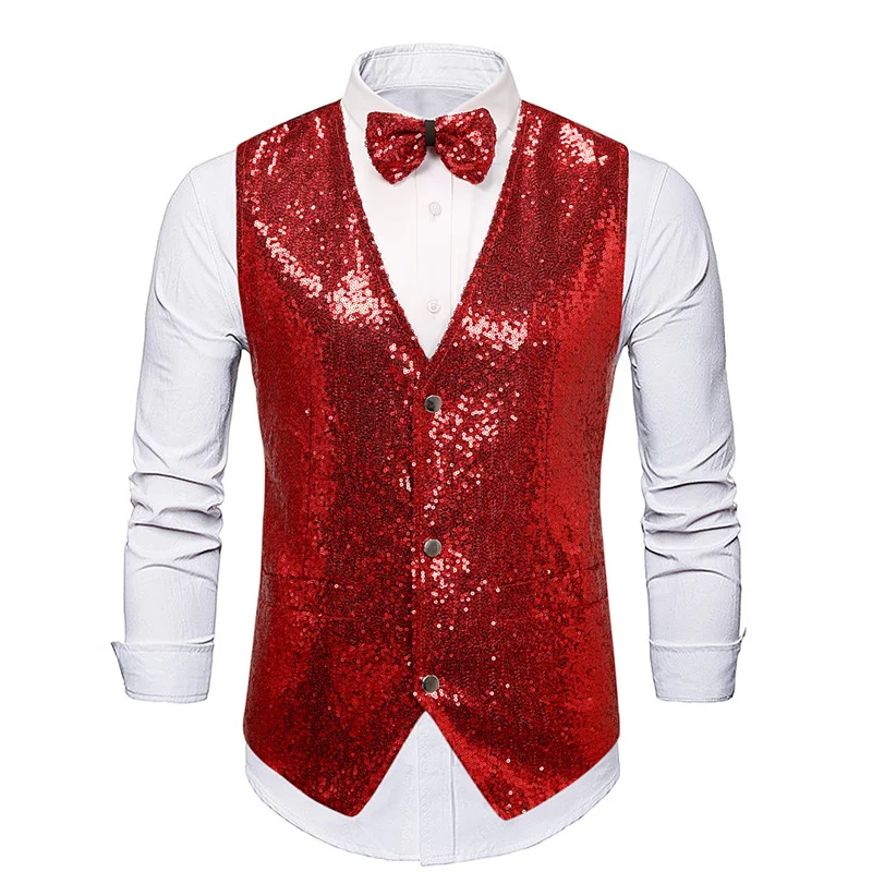 2024 ใหม่ผู้ชายงานแต่งงาน Ball Party Sequins ชุดเสื้อแฟชั่นนักร้องการแสดงบนเวทีหรูหราชุด Tops