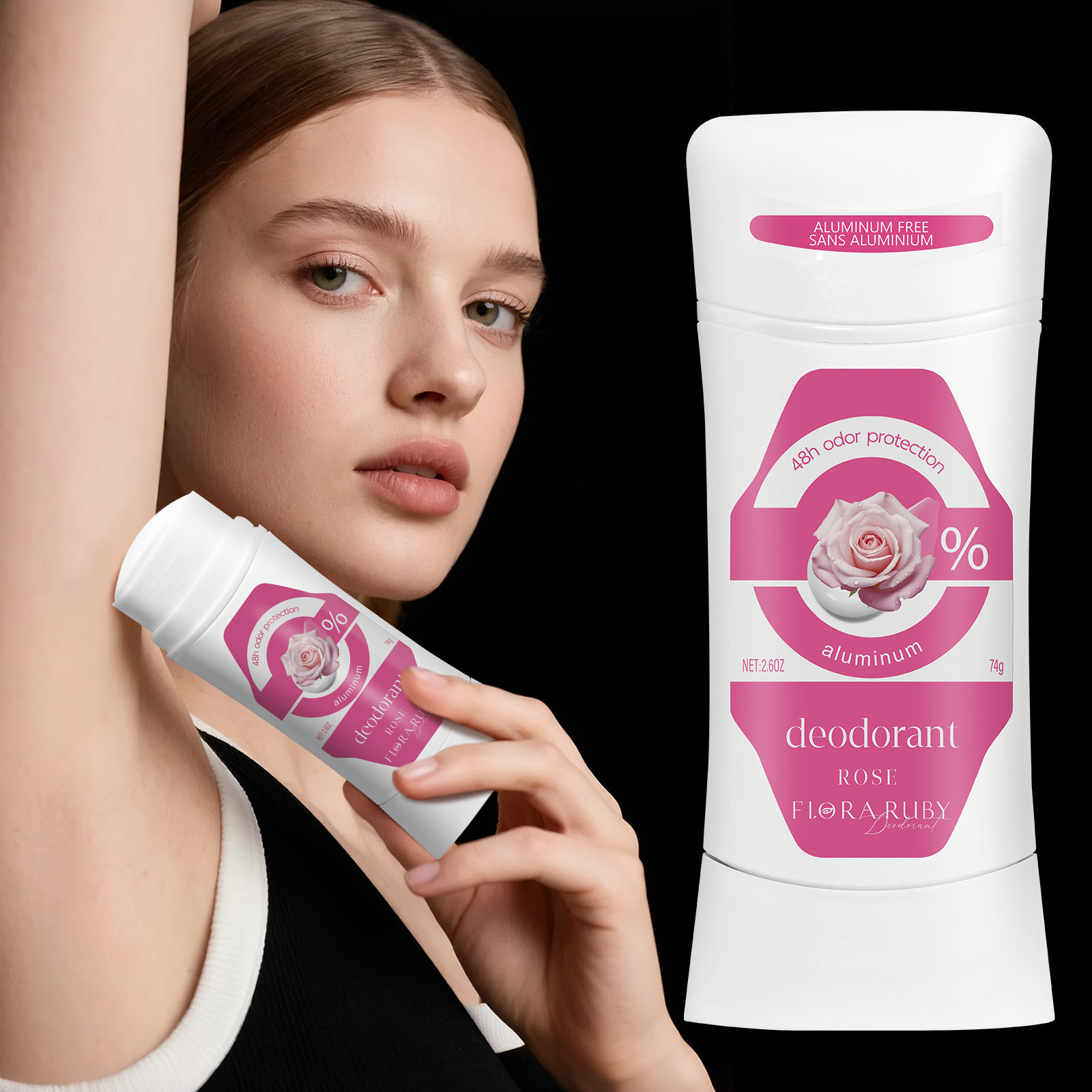 Deodorant Damen Aluminium Free Antitranspirant Stick Advanced Protection Deodorants Natural Flower Perfume Deodoran 74g