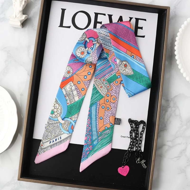 2024 moda coreana nueva cinta decorativa de sarga para mujer bufanda pequeña bolsa vinculante cinta con asa banda para el cabello bufanda pequeña diadema