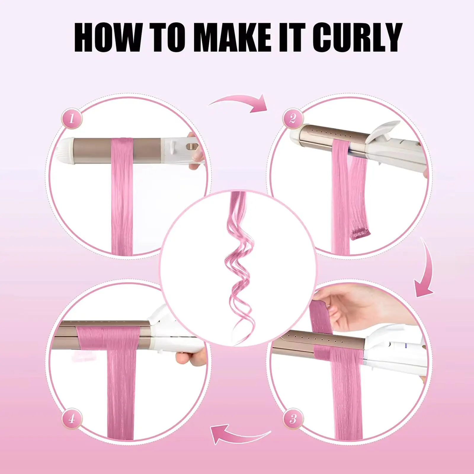 Extensões de cabelo coloridas sintéticas, 5 peças, clipe em extensões de cabelo coloridas, arco-íris, para mulheres, meninas, extensões de cabelo