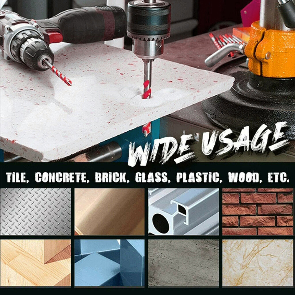 10PCS 6mm เจาะ Bits คาร์ไบด์มัลติฟังก์ชั่สามเหลี่ยมเจาะ Bits สําหรับแก้วกระเบื้องเซรามิคคอนกรีตอิฐโลหะไม้รูเปิด
