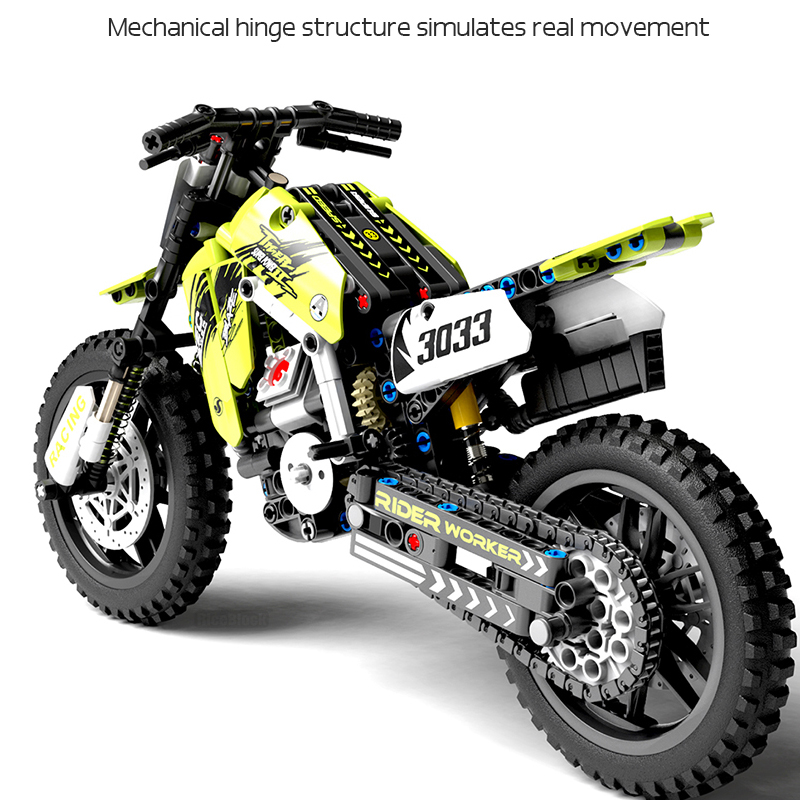 Technische motorfietsconstructiesets, schaalmodel 1:10, compatibel met Lego Bricks, bouwstenen speelgoed voor jongens en volwassenen