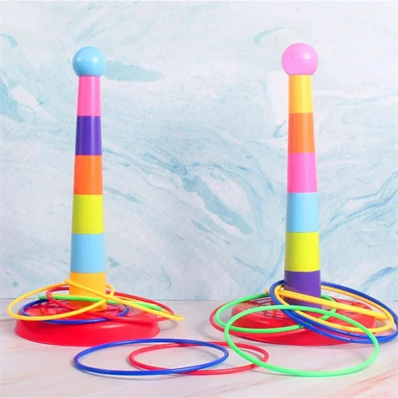 Juego circular de lanzamiento para niños, virola apilada, juguetes divertidos para interiores y exteriores, capas circulares interactivas para padres e hijos, regalo de educación temprana