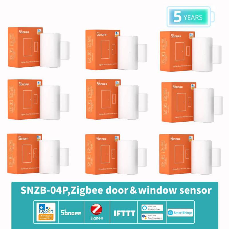 Nowy czujnik okna drzwi Sonoff Zigbee SNZB-04P 5 lat wsparcia baterii Alexa Google Home Assistant Smartthings Alice Hub