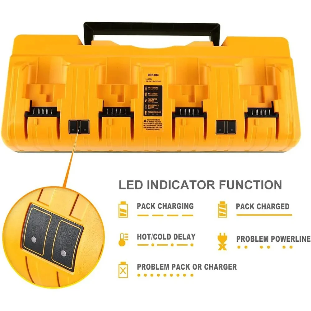 Für Dewalt DCB104 Multiport Gleichzeitige Schnelle Ladegerät Für Dewalt XR 10,8 V 12 V 14,4 V 18 V 20 V FlexVolt 20 V DCB127 DCB105