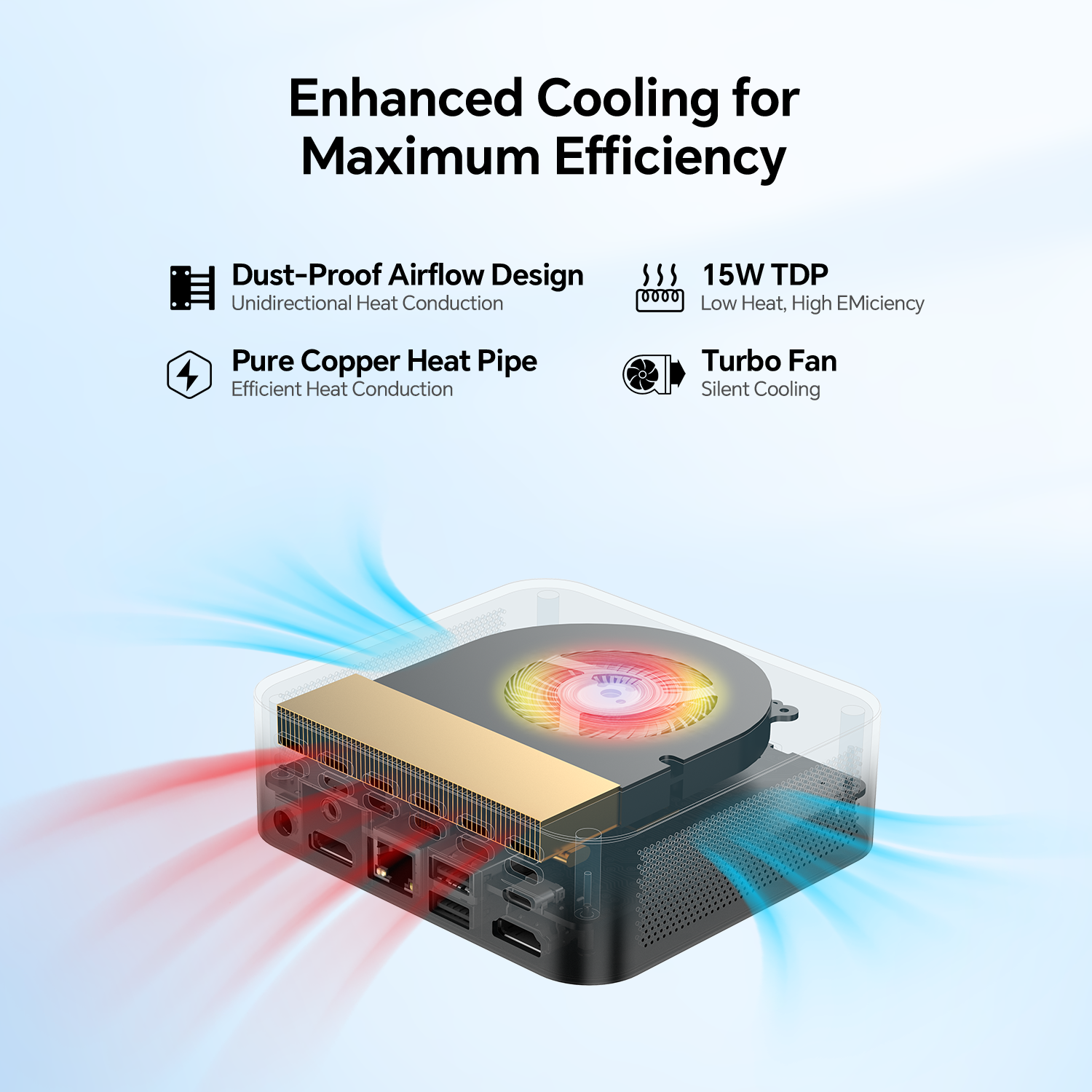 Patch last-Mini PC pour Intel, N20 Pro, 12e génération, N95, 8 Go + 256 Go, Windows 11 Pro, 400g léger, 15W TDP, faible chaleur, haute efficacité